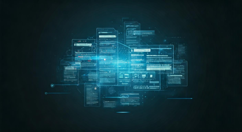 다층 문서가 겹쳐진 홀로그램 데이터 클러스터